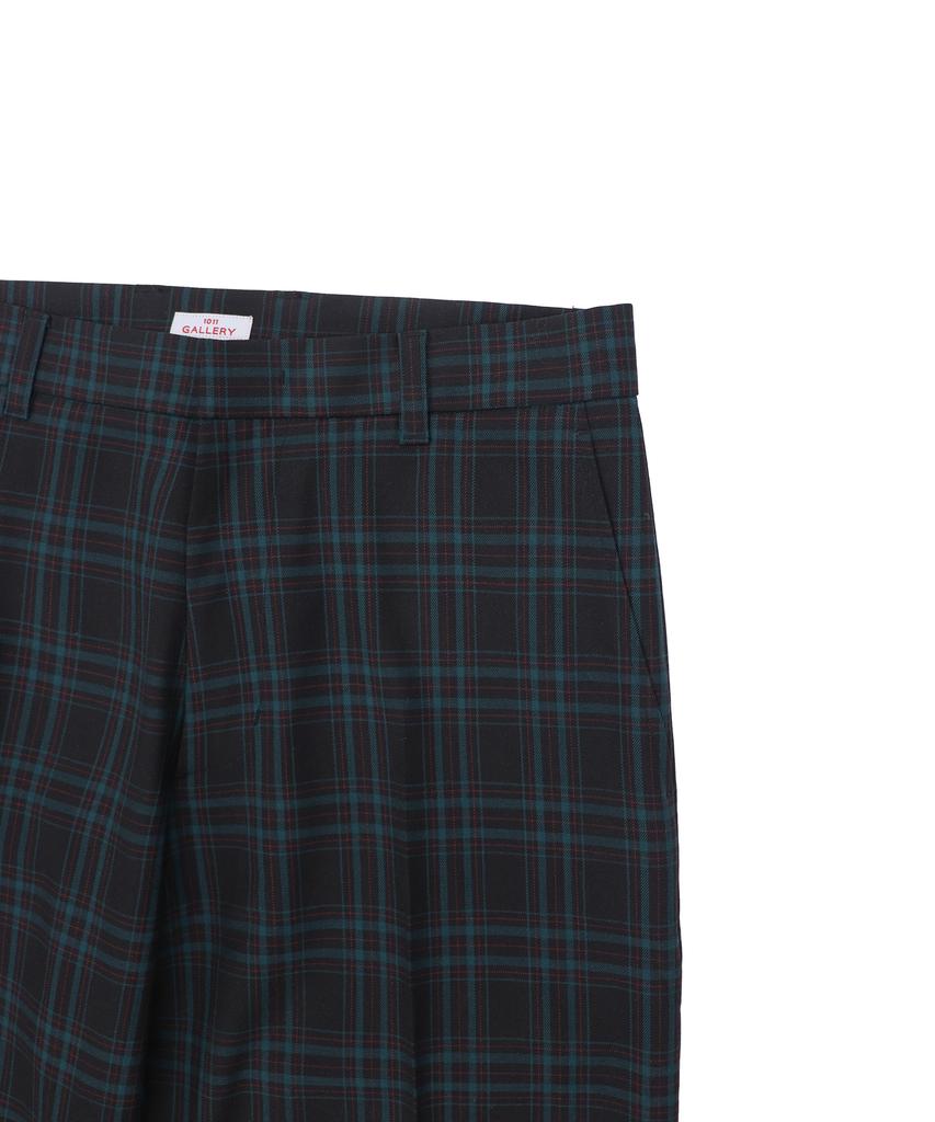 1011 GALLERY Gallery Check Pants - Black