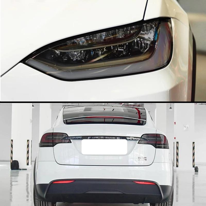 For Tesla Model X TPU Blackened Headlight Taillight Foglight Protective Film for Model S 2024 Black Color Changing Films