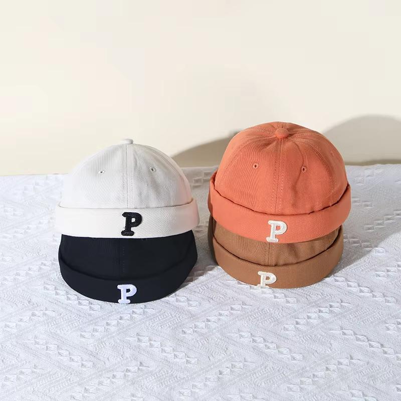 New Letters Printed Baby Brimless Hat Solid Color Boys Girls Hip Hop Caps Harajuku Cool Adjustable Kids Beanie Hats