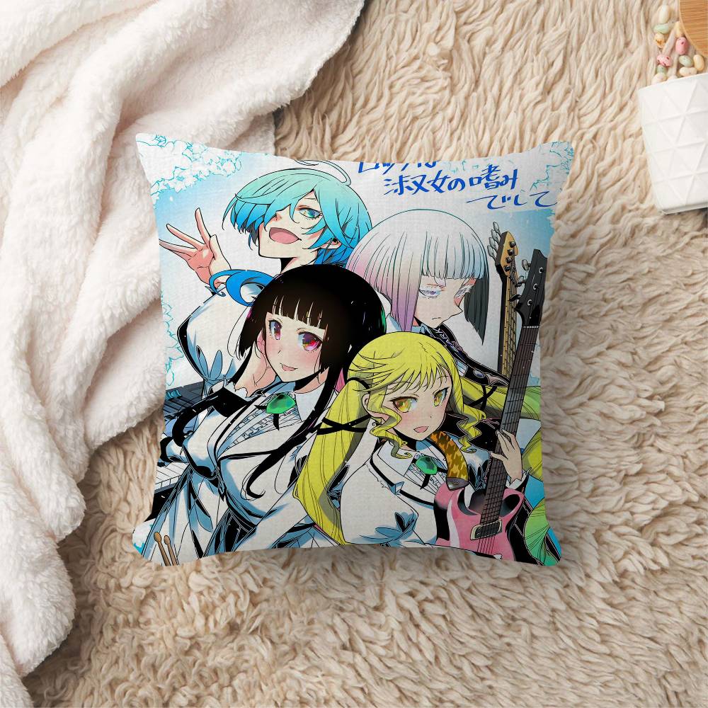 Anime Rock Is A Ladys Modesty Cushion Cover Pillowcase Upholstery Sofa Throw Pillow Home Decor Pillowcas