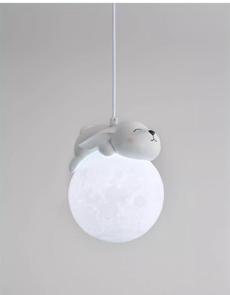 French Cream Little Lamb Chandelier - Creative Romantic Corridor and Bedroom Lighting Fixture.