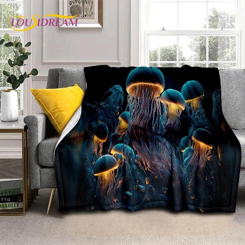 3D Vízalatti Világ Tengerfenék Delfin Rajzfilm Puha Flanel Takaró Ágyakhoz Hálószobába Kanapéra Piknikhez, Dobótakaró Kültéri Szabadidőhöz
