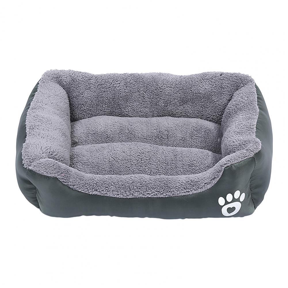 Rectangle Fluffy Dog Bed Washable Plush Pet Bed with Bolster Neck Support Comfy Warm Puppy Bed for Indoor Cats Small Medium Dogs
