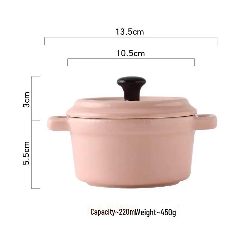 Ceramic Steamed Egg and Dessert Bowl with Lid | Oven-Safe Small Bowl for Baking and Baby Food
