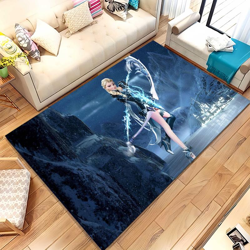 Cartoon F-Frozen girls Living Room Non-Slip Area Rug Soft Carpet for Bedroom Kids Playroom Sofa,Home Decor Doormat Gift