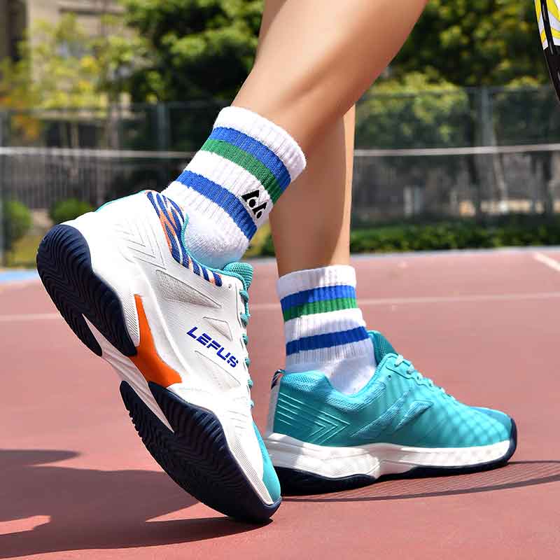 36-46 LEFUS Unisex Sneakers Shock-absorbing Anti-skid Wear-resistant and Breathable Badminton Shoes Professional Training Shoes
