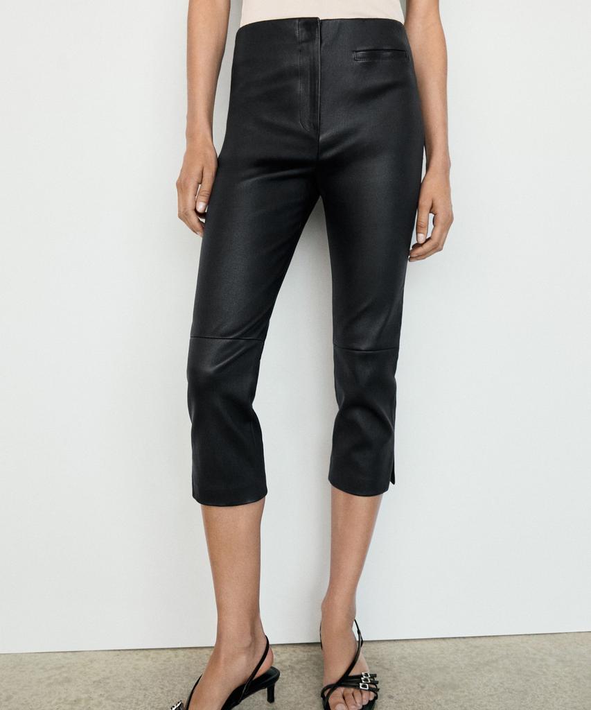Masimodutti Lambskin Capri Pants