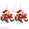 2 Pieces Santa Claus Earrings Dangle Costume Accessories Creative Christmas Gift