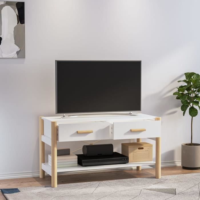 345660 vidaXL TV Cabinet White 82x38x45 Cm Engineered Wood