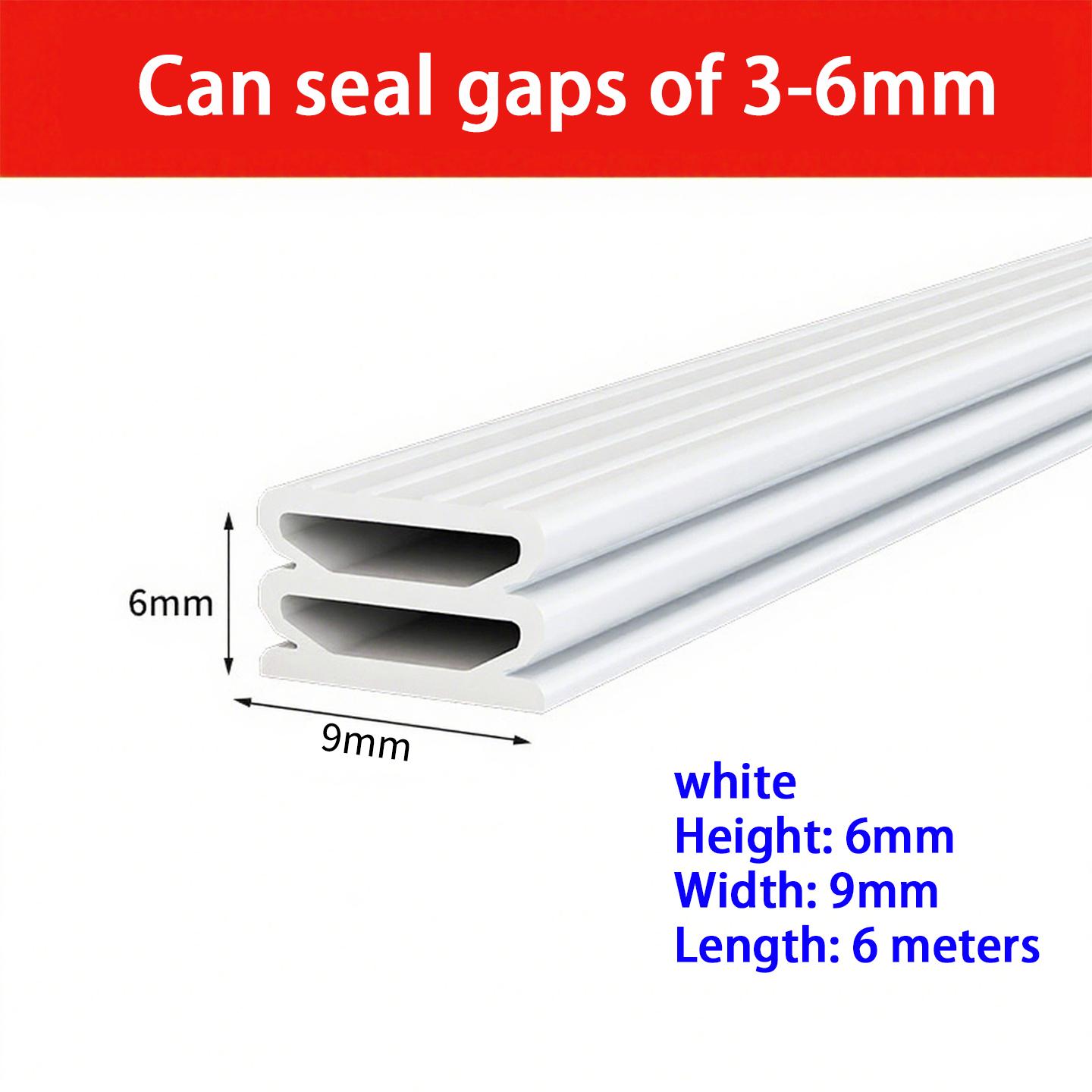 

6Meter Silicone Sealing Strip For Sound Insulation Noise Reduction Wind Prevention Doors Balconies Windows Sealing Components