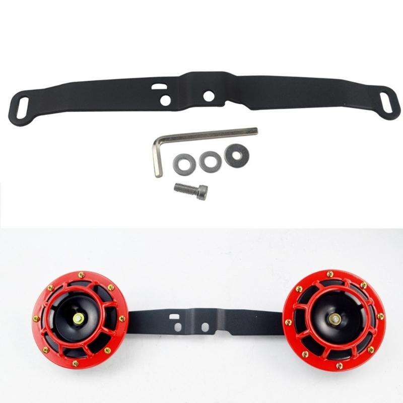 Metal Horn Installation Bracket with Slot and Center Hole Layout, Vehicle-Fit Mounting Support for Horn Replacement Positioning Work