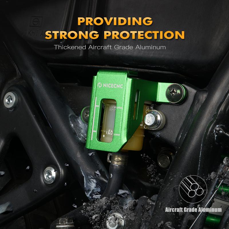 Motorcycle Rear Brake Fluid Reservoir Protector Cover For Kawasaki KLR650 KLR 650 2008-2018 2009 2010 2011 2012 2013 2014 2015
