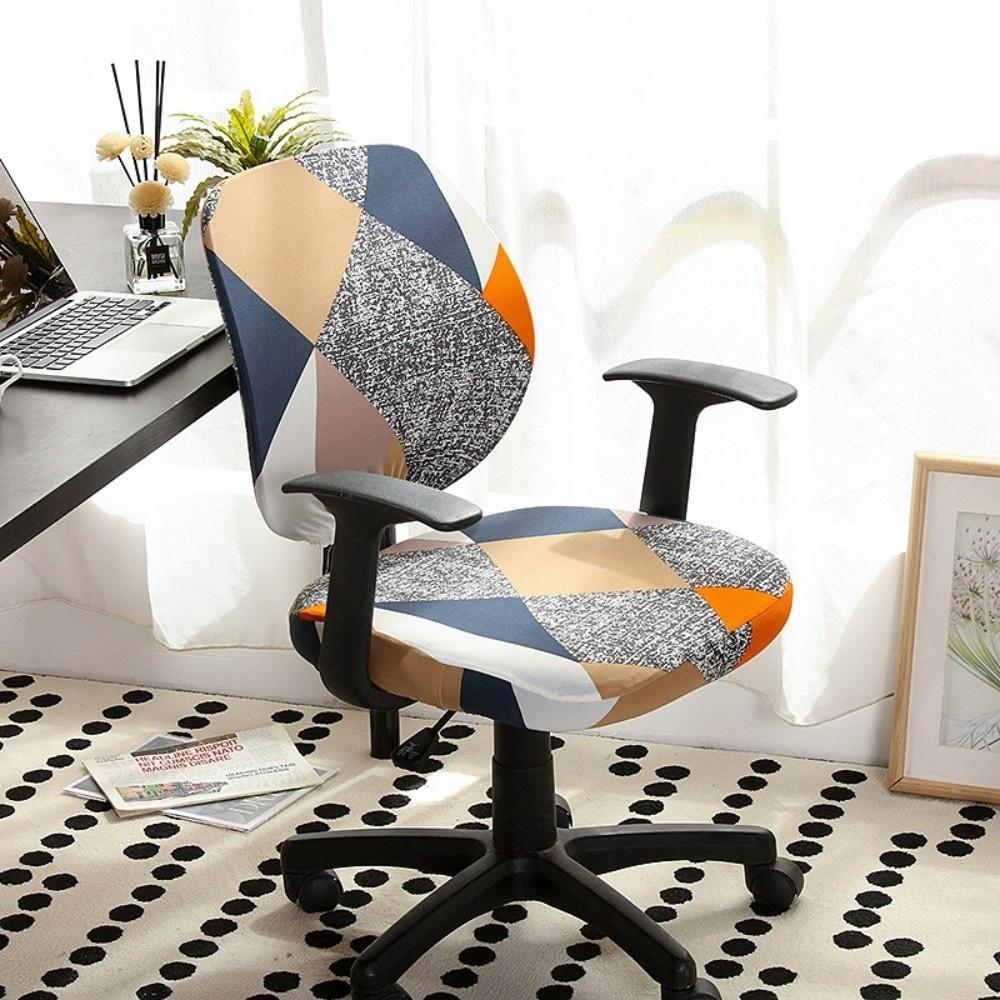 Anti-dust Office Chair Cover Removable Armchair Slipcovers Fashion Split Seat Cover