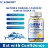 High-purity Omega-3 Fish Oil Capsules, Dietary Supplement, All-natural, Suitable for Both Men and Women.