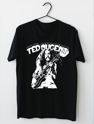 Rare  Ted Nugent Classic Short Sleeve Black All Size T-Shirt Unisex T-Shirt