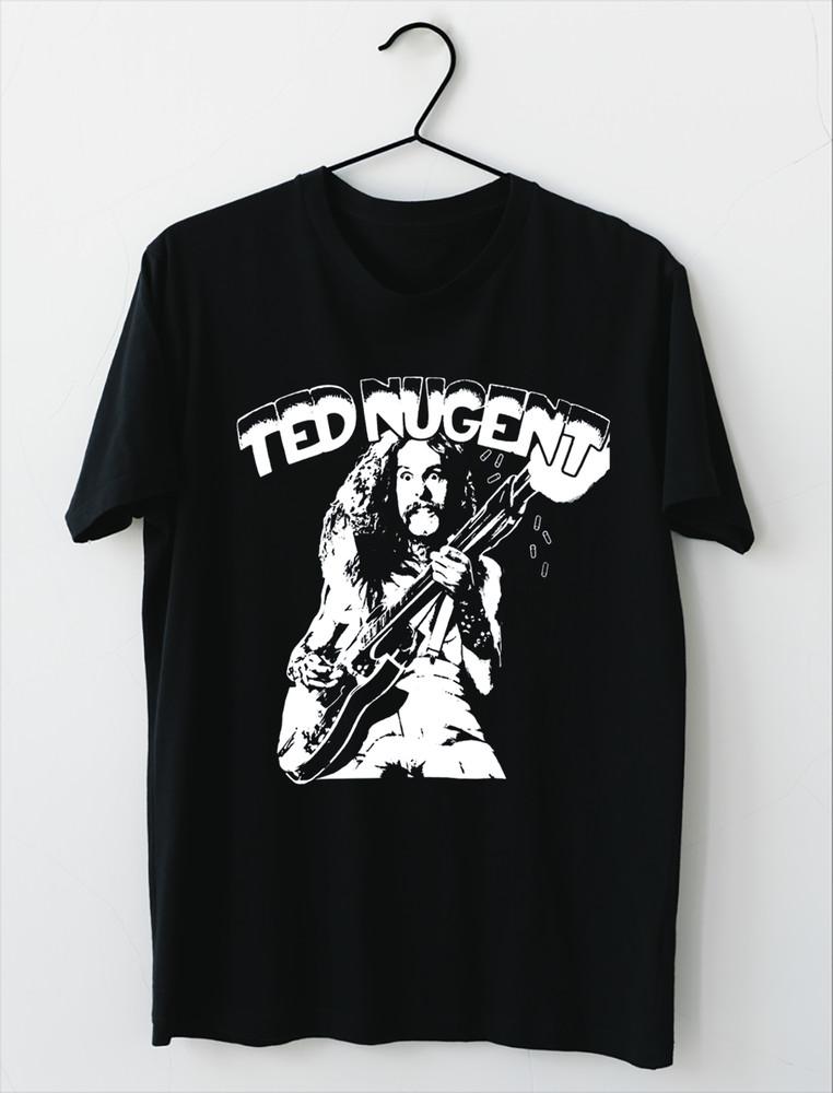 Rare  Ted Nugent Classic Short Sleeve Black All Size T-Shirt Unisex T-Shirt S