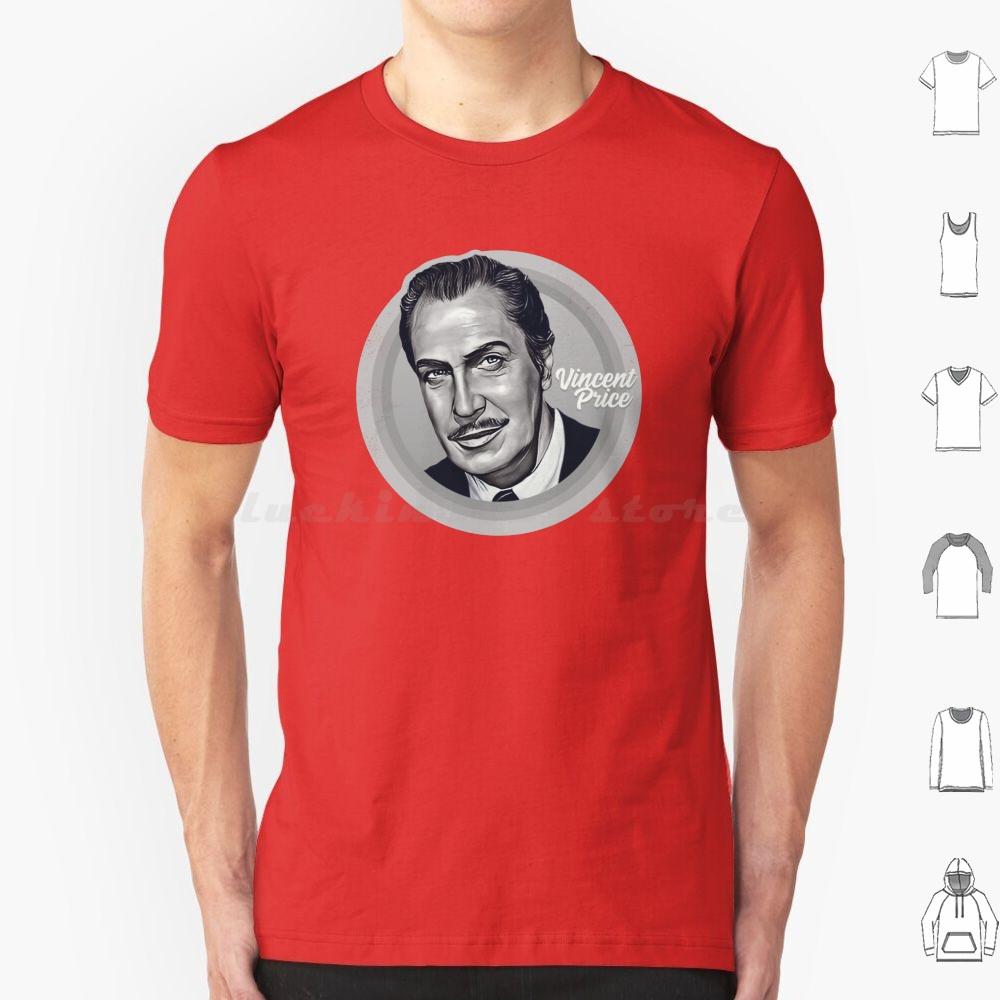 Vincent Price T Shirt Big Size 100 Cotton Horror Movies Scary Halloween Creepy Vintage Film Horror Movies Retro Spooky Classic S