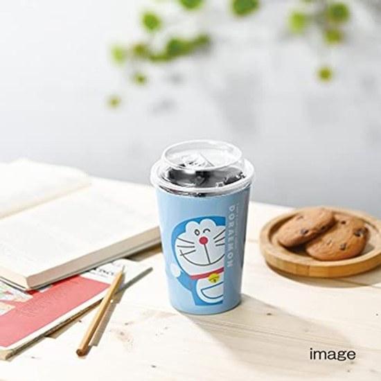Doraemon vacuum insulated double wall stainless steel tumbler cup M blue capacity approximately 400ml diameter 8.5height 12cm tableware thermal cold