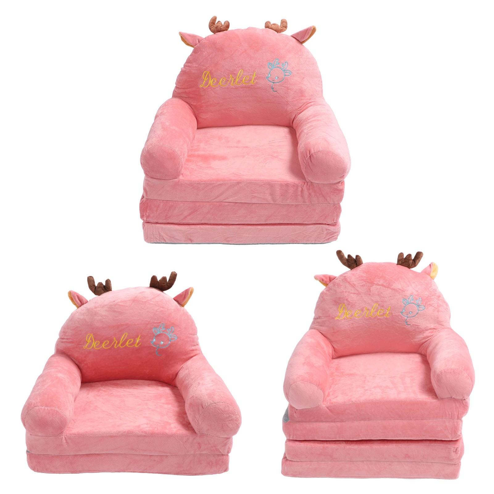 

Складной диван в милой мультяшной форме, удобный многофункциональный детский диван, раскладной для домашнего детского сада 2 Folds