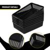 6 Pieces Storage Baskets Desktop Basket Multipurpose Black File Organizer Bins for Closet