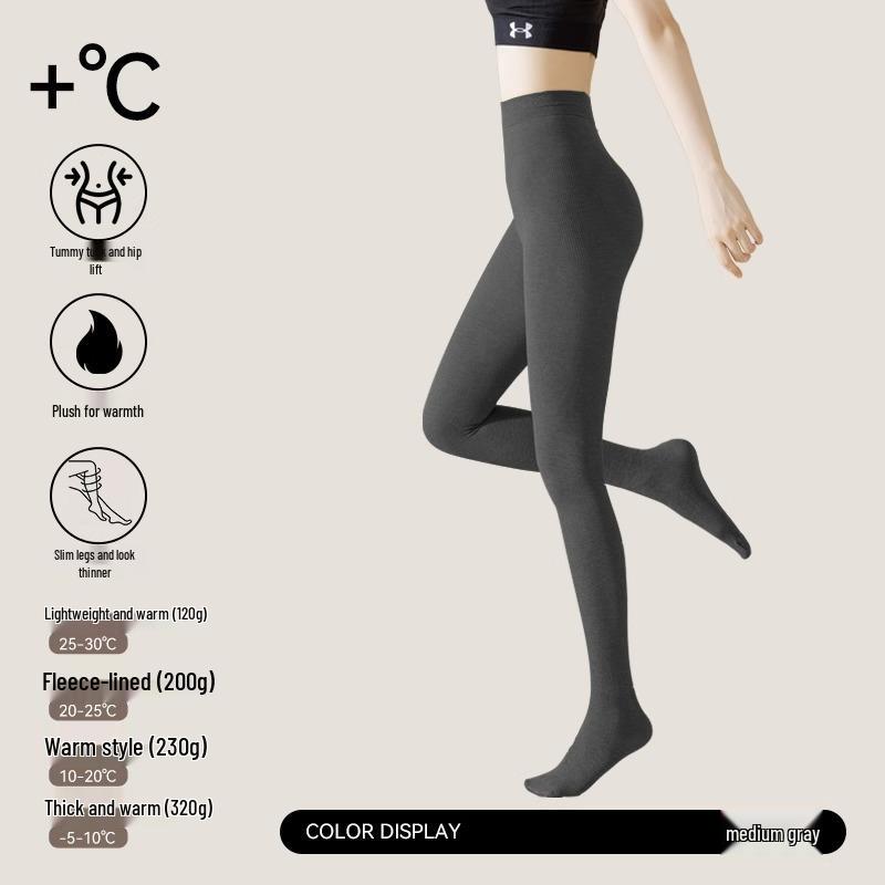 Damen Fleecegefütterte Bauchweg Leggings - Warme Verdickte Baumwoll Steg Strumpfhose für Winter & Herbst
