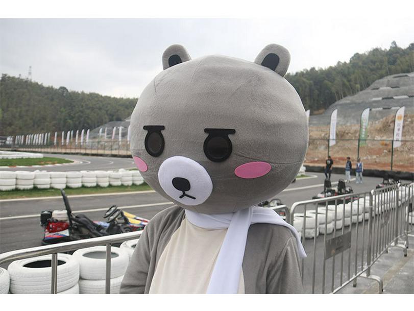 Kianran Bear Costume: Cartoon Mascot Cosplay Headgear for Walking & Photoshoots
