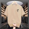 Men's Summer Coconut Tree Vacation T-Shirt, 230g Heavyweight Pure Cotton, Round Neck, Short Sleeve, Casual Style.