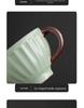 Ru Kiln Sky Five Colors Glazed Crackle Tea Cup with Handle - Master Tasting Cup in Gift Box.