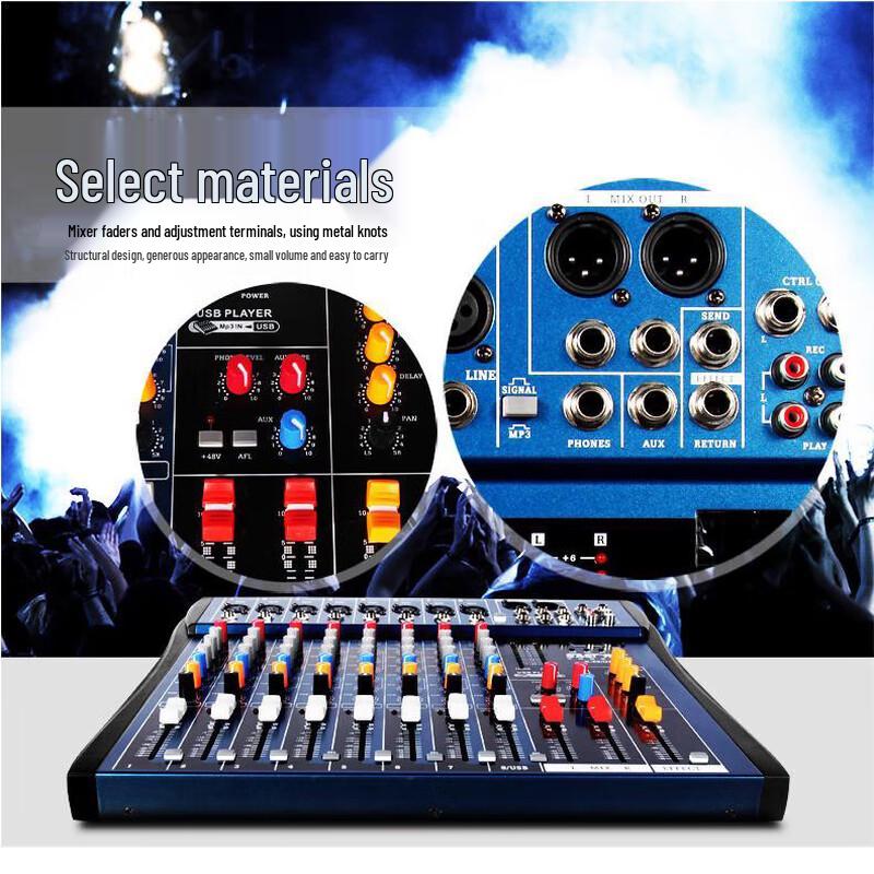 SAST K88 Professional 8-Channel Bluetooth Mixer CN plug (adapter included)