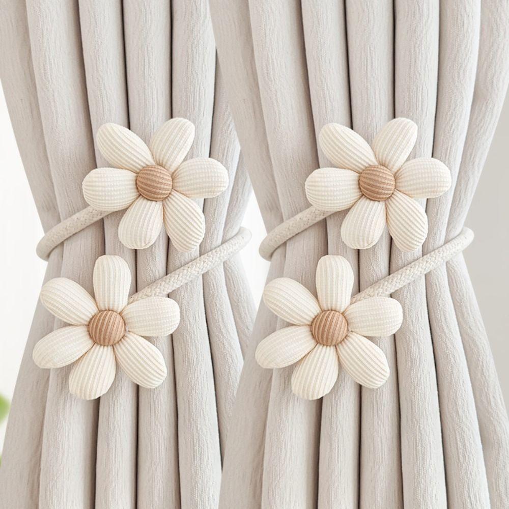 2PCS Curtain Holder Curtain Buckle INS Style Curtain Clip Flower Curtain Tieback  Home Decor