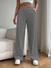 Women's Long Trousers Spring Autumn High-Waisted Wide-Leg Trousers Flowing Versatile Casual Straight-Leg Trousers