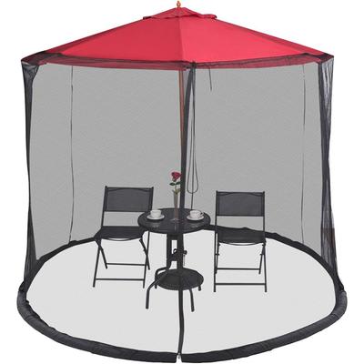 Outdoor Patio Umbrella Screen Mosquito Netting for Patio Porch - Water Pipe Mosquito Net for 7-11ft