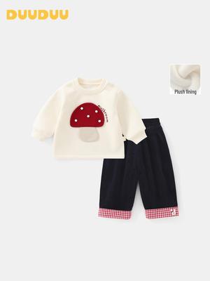 DUUDUU Toddler Girls' Korean Style Autumn/Winter 2-Piece Set