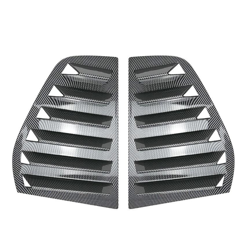 For VW Golf 5 MK5 5 Doors 2003-2010 Car Rear Louver Window Side Shutter Cover Trim Sticker Vent Scoop Carbon Fiber Look ABS