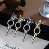 Personalized European and American leopard head conical pendant earrings, new temperament women's fashion earrings, fashionable and versatile earrings