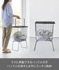 Yamazaki Tower Folding Laundry Basket with W41 x D30 x legs Reduces Back Product 1463 Legs, Black, Dimensions H41.5cm (with folded), Strain, Number