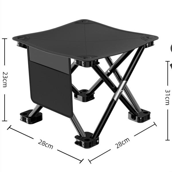 

Портативный складной стул для кемпинга, складной стул для похода на поезде, стул для рыбалки, инструменты IYI Small size (with bag) чёрный