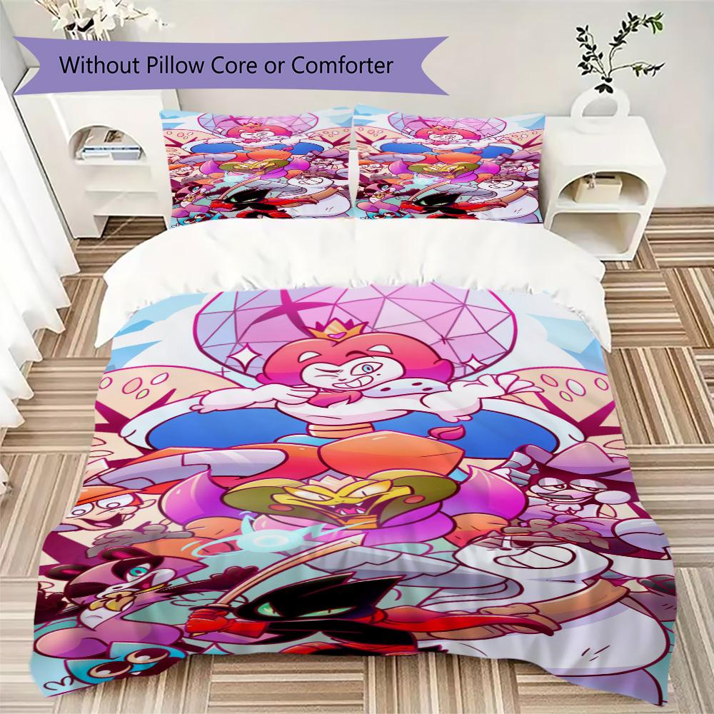 Cartoon character theme Pattern Bedding,Quilt Set Quilt Cover Pillowcase Home Birthday Gift (1*duvet cover+2*pillowcase,without core)XSJT0917373