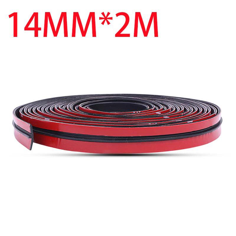

14/19 мм автомобильные уплотнительные полосы уплотнение защиты края двери лобовое стекло крыша резиновое уплотнение шумоизоляция 14mm * 2m чёрный