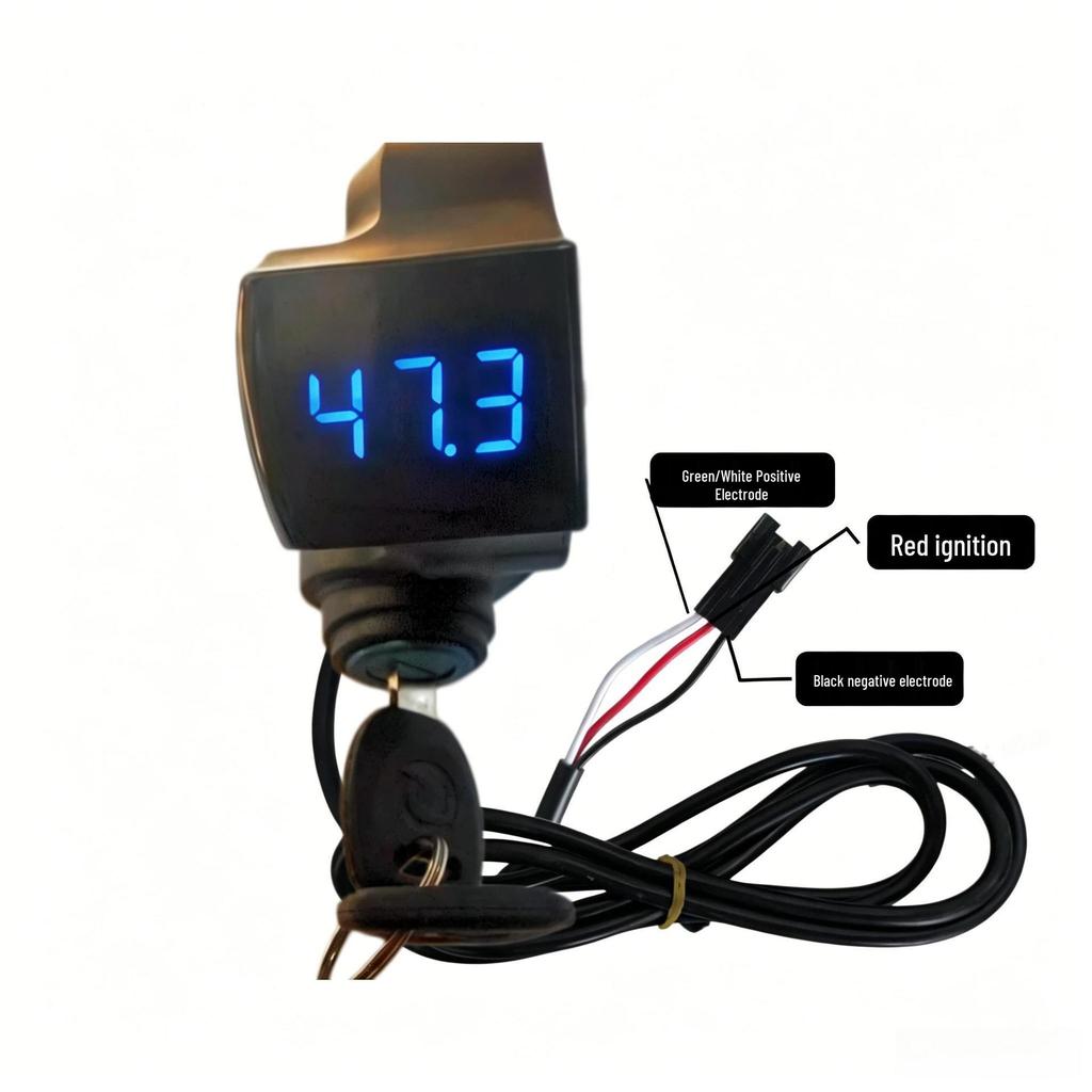 Blue Screen Lock with Universal Voltage Display for Electric Scooter Throttle (12V-96V)