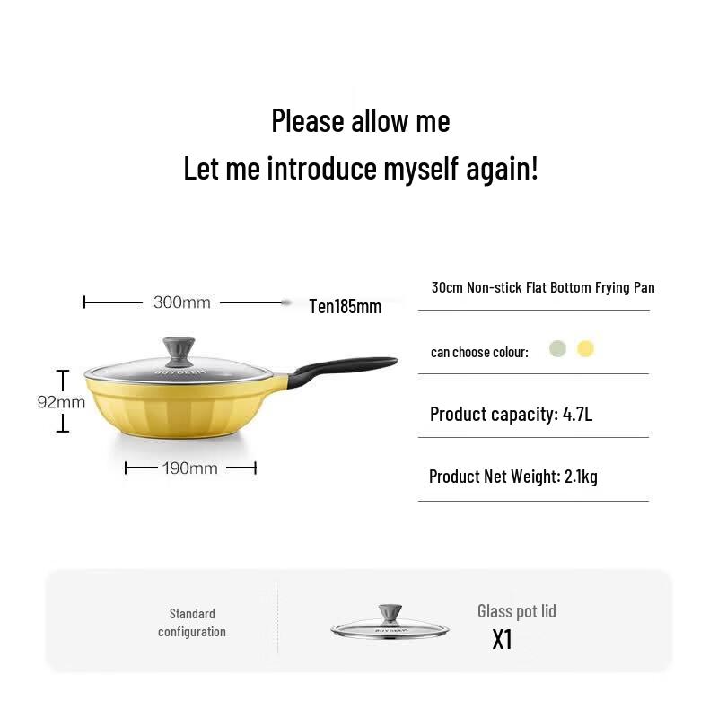 Buydeem 30cm Non-Stick Frying Pan - Pleated Ceramic Series