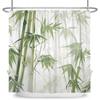 Chinese Style Plum Blossom Shower Curtain with Hooks Waterproof Polyester Bathroom Curtain Ink Painting for Home Decor 180x180cm