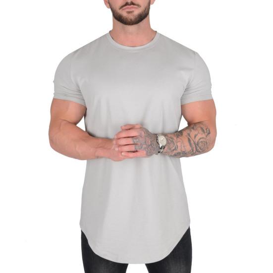 Męska Koszulka Top Okrągły Dekolt Krótki Rękaw Jednolity Kolor Design Miękka Oddychająca Regularny Krój Casualowa Sportowa Koszulka do Fitnessu do Codziennego Noszenia
