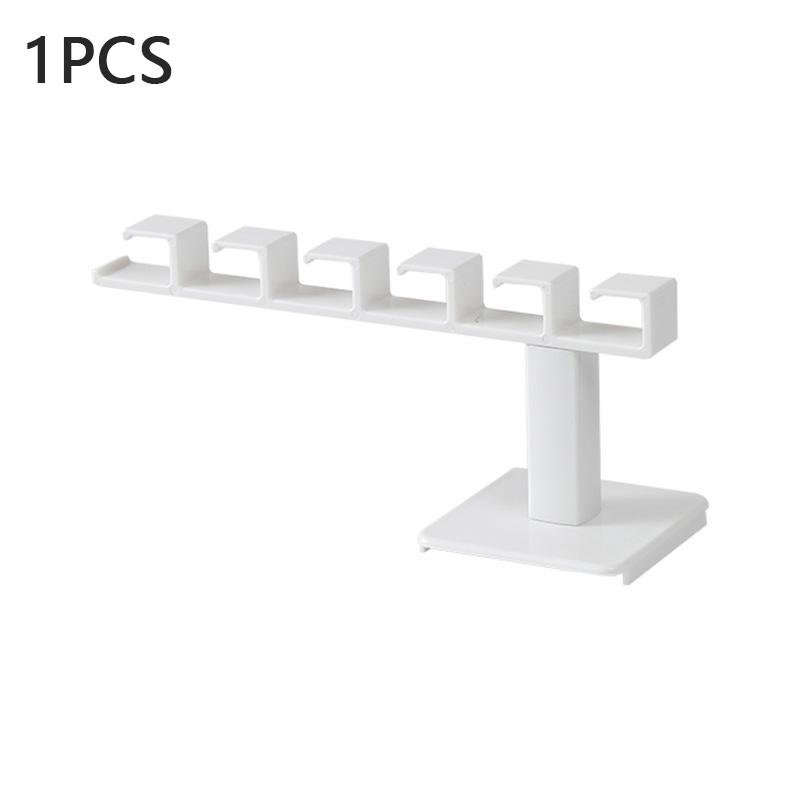 6 Hooks Hat Holder L Shaped Baseball Cap Storage Rack Wall Mount Hat Belt Organizer Hooks Multi-function Storage Hanger