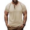 Solid Color Houlder Short Sleeve Men's T-shirt