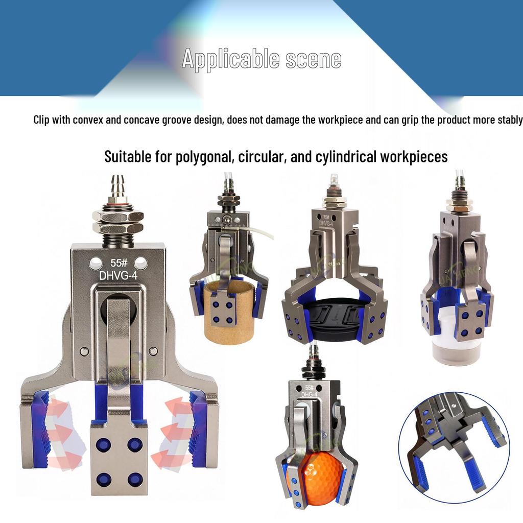 Robotic Arm with Four-Jaw Detection Gripper, Strong Mini Pneumatic Clamp Mini-DHVG Series