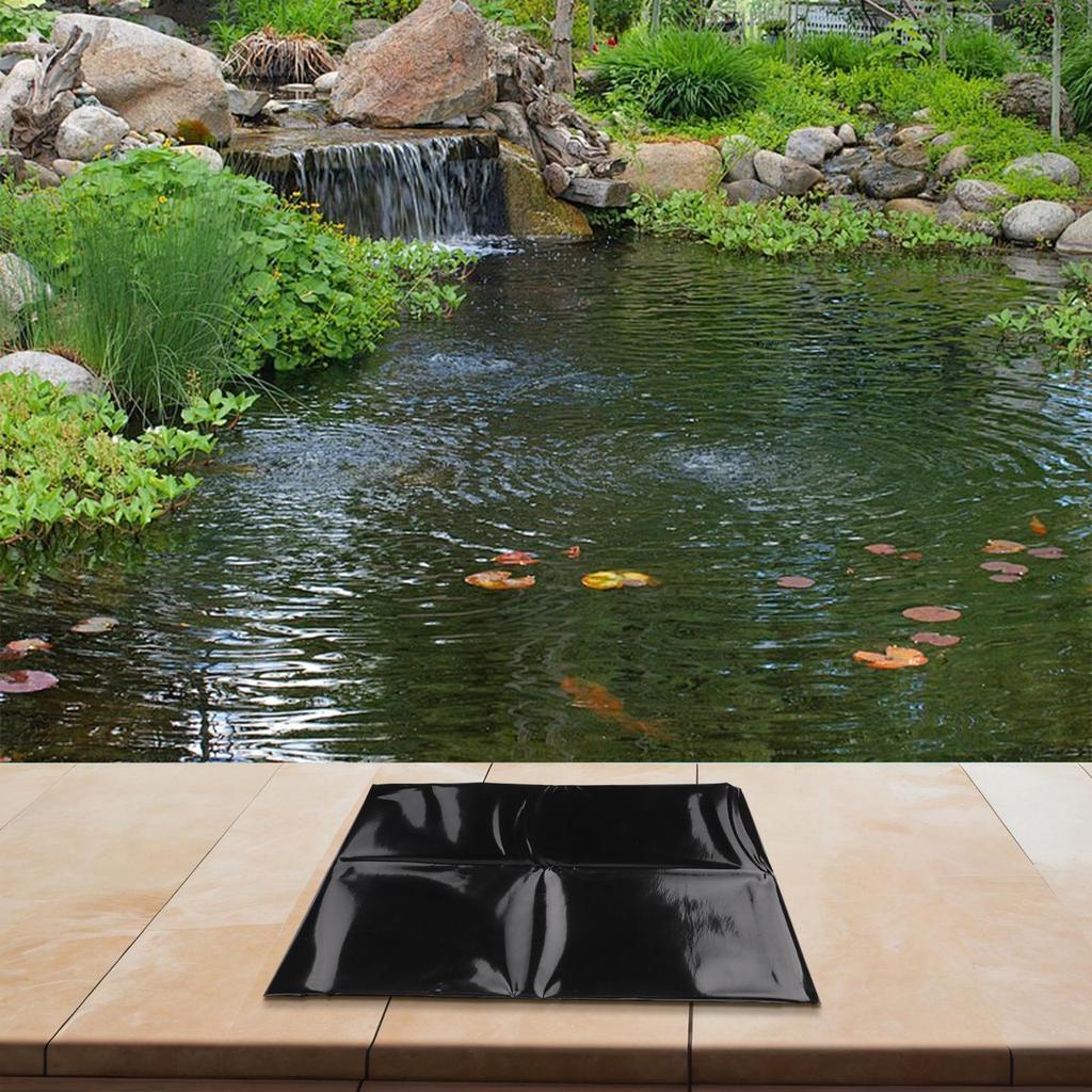 Flexible Pond Liner Pond Liner Garden Landscaping 10x10ft Flexible Installation Aquatic Safe Easy Installation