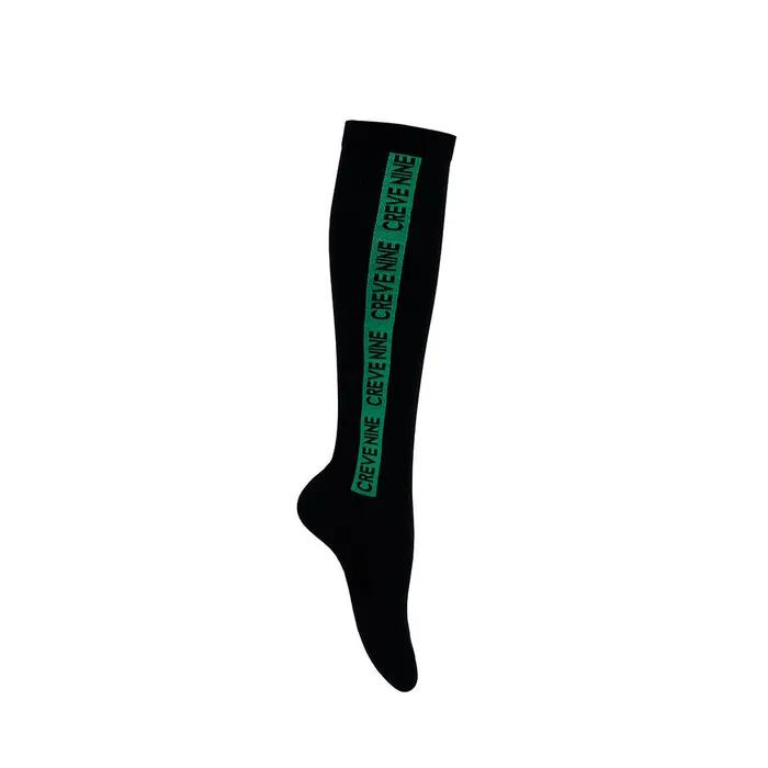 Logo block knee socks