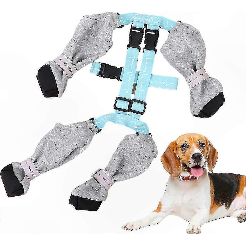 Waterproof Anti-Slip Dog Boots with Susp s for Winter Snow