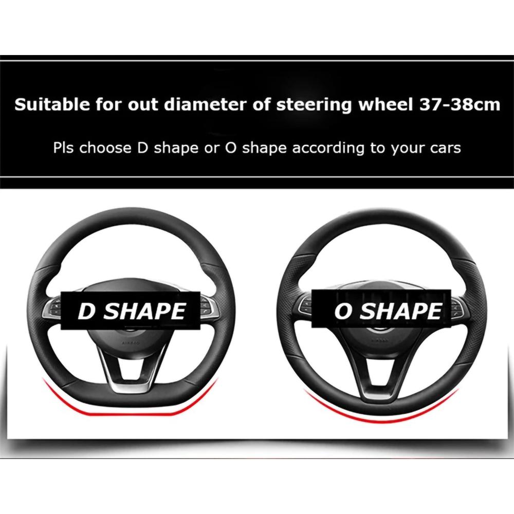 For Cadillac Escalade Deville DTS SRX XT4 XT5 XTS ATS BLS CT4 CT5 CT6 CTS SLR SLS Car Carbon Fiber Leather Steering Wheel Cover